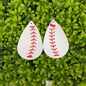 Baseball Teardrop Earrings, Sports Earrings